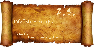 Pákh Viorika névjegykártya